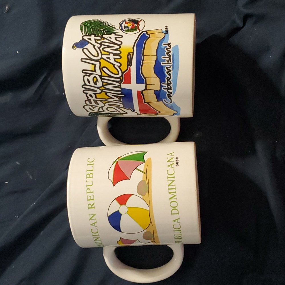 : 2 Dominican Republic vacation souviner Coffee cup Mugs republica dominicana